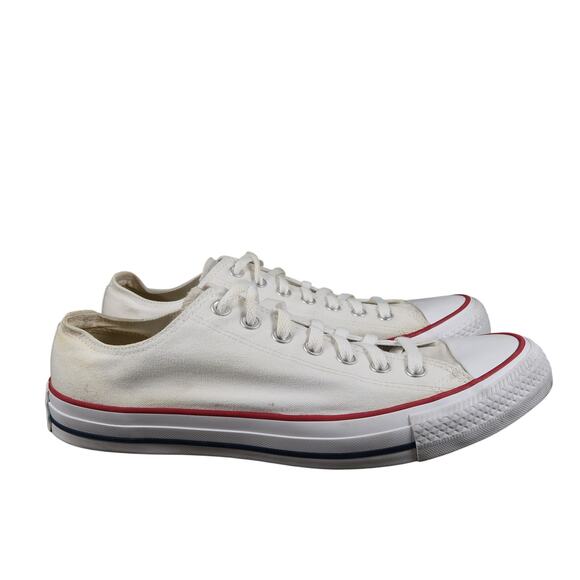 Converse Shoes Mens 11 Sneakers Chuck Taylor All Star Canvas White Low Lace Up - Picture 1 of 11